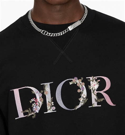 oversized dior flowers sweatshirt